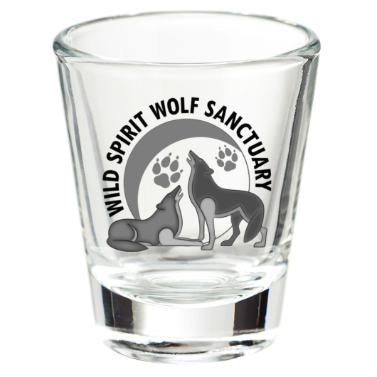 Wild Spirit Logo Shot Glass, Choose Design:: Monochrome