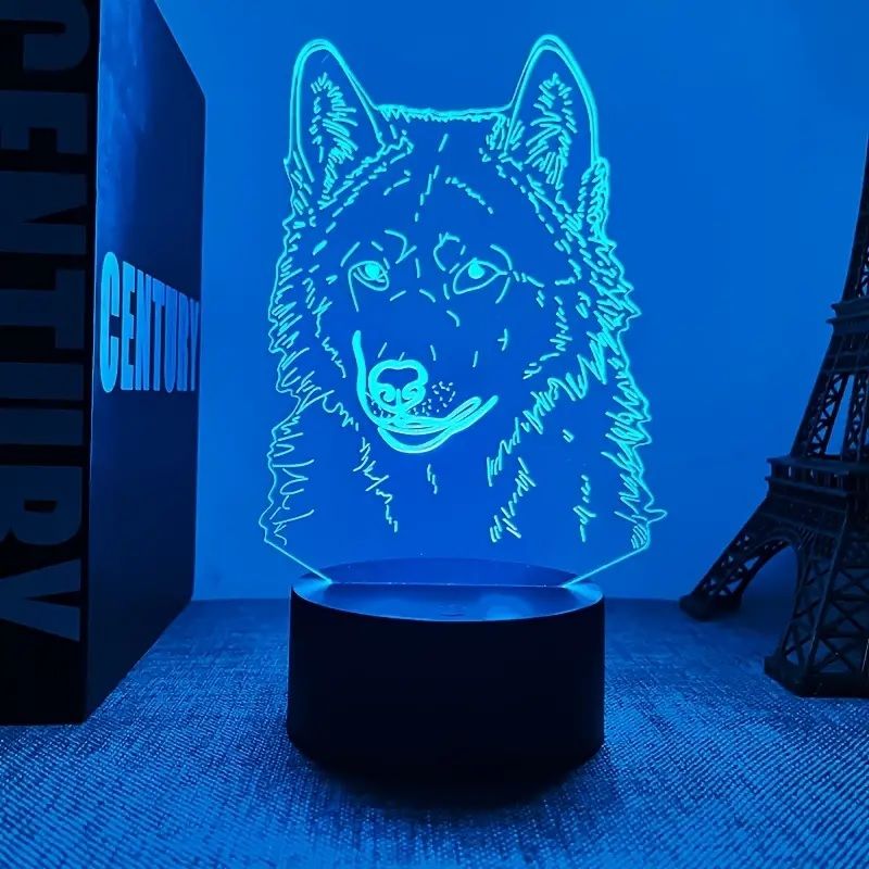 Wolf Head USB LED Night Light