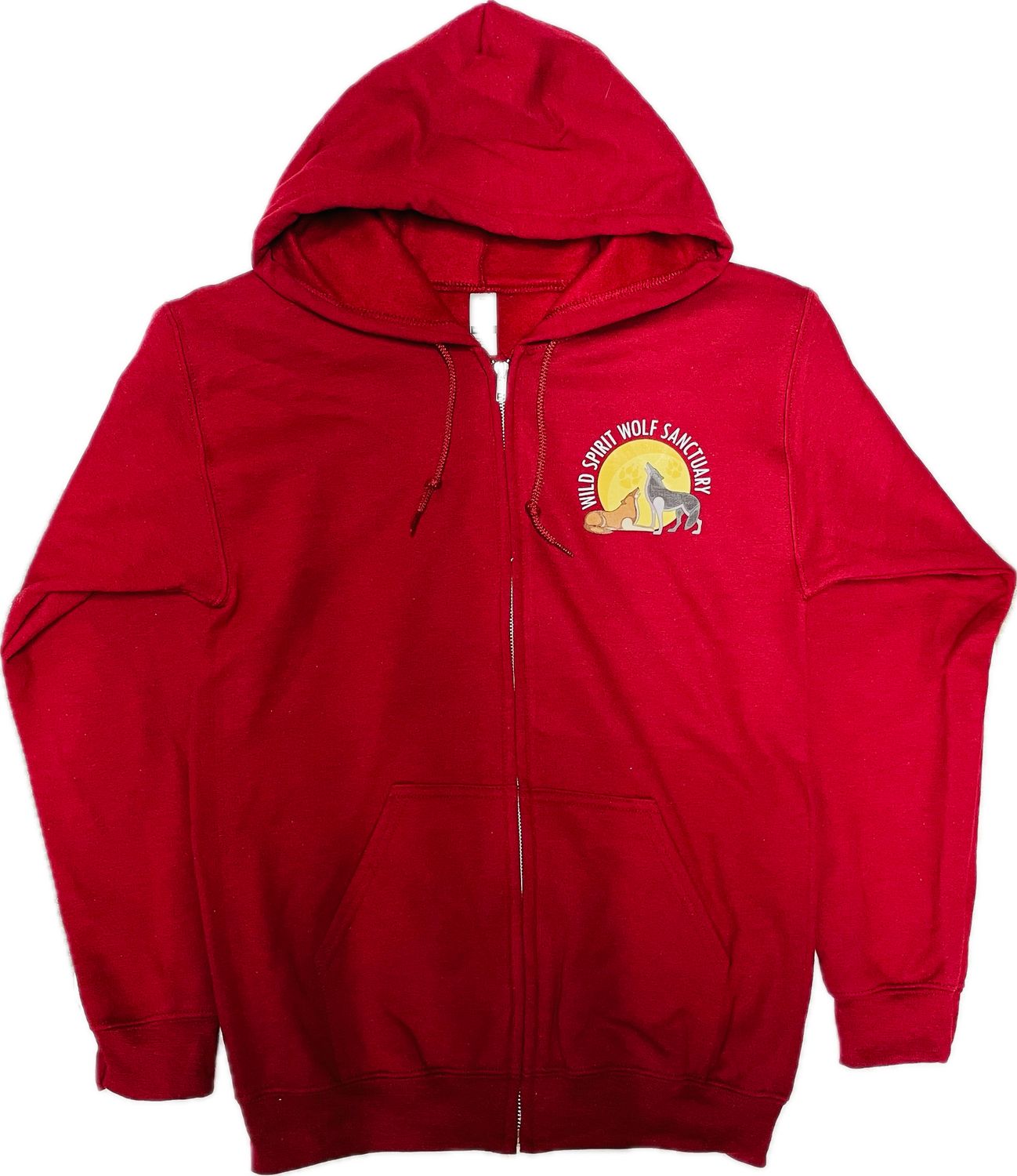 WSWS Logo Full Zip Hoodie, Choose Color and Size:: Cardinal Red - S