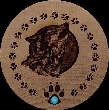Wood Dreambox, Choose Design:: Howling Wolf