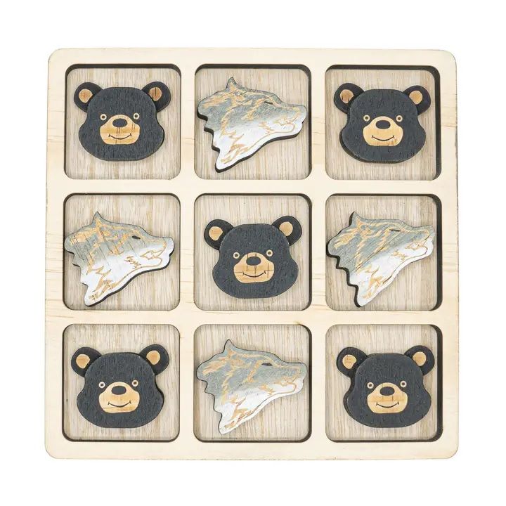 Wolf & Bear Tic-Tac-Toe Set Wolf & Bear Tic-Tac-Toe Set