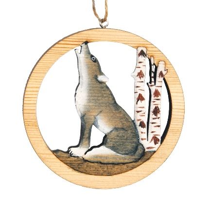 Christmas Wolf Ornament Christmas Wolf Ornament, Choose Design:: Design 1