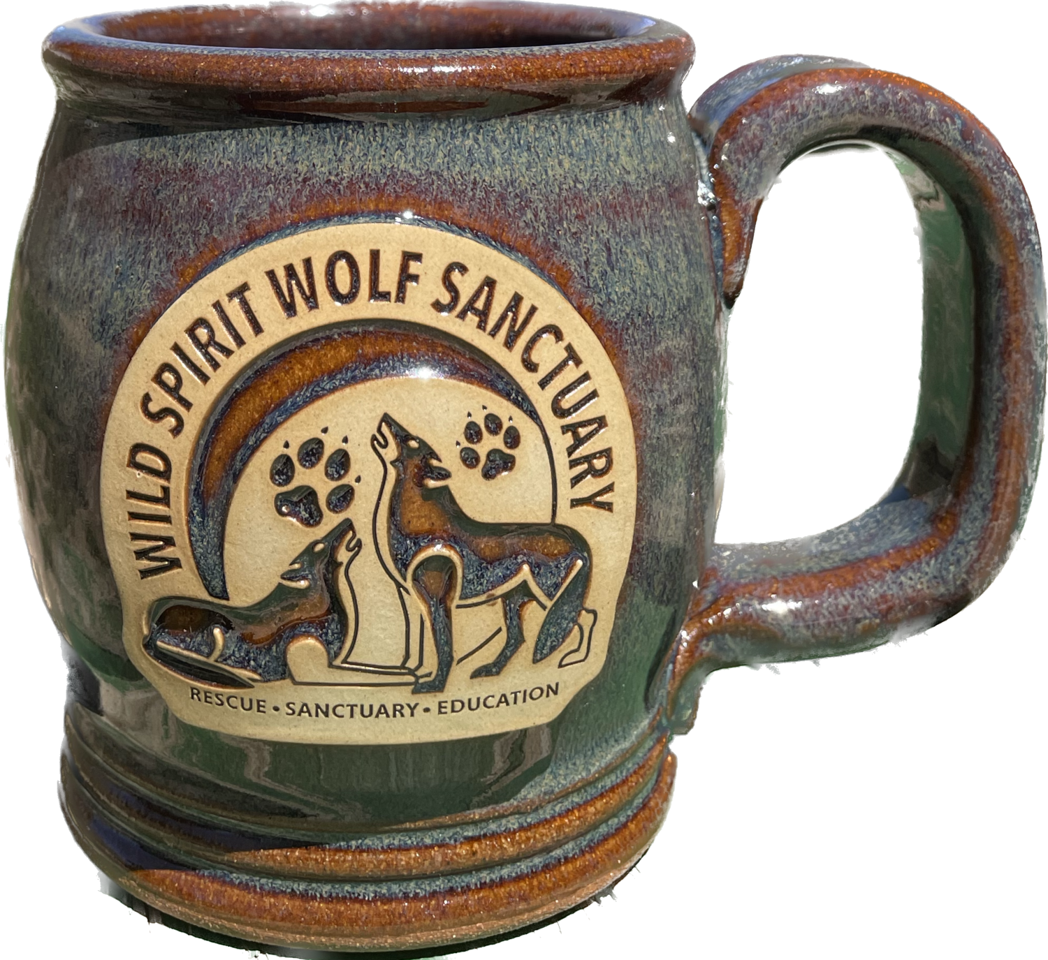 Wild Spirit Logo Ceramic Mug, Choose Design: (Required): 14oz Happy Soul - Spanish Moss