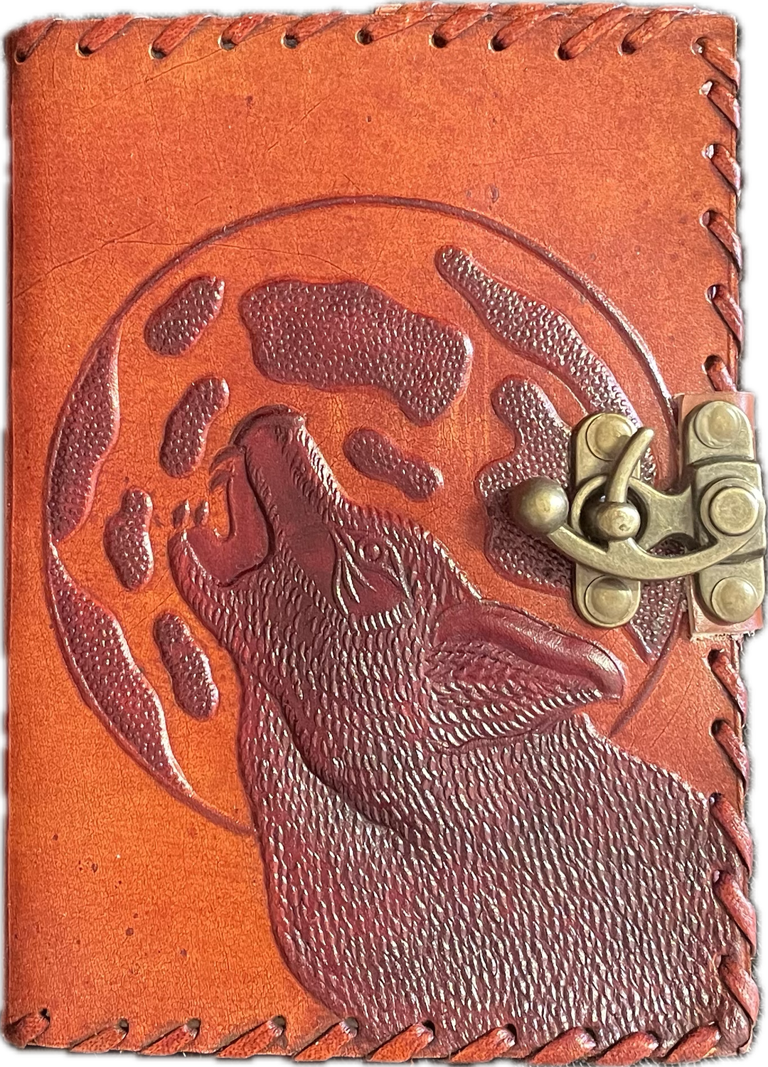 Full Moon Wolf Leather Journal Full Moon Wolf Leather Journal