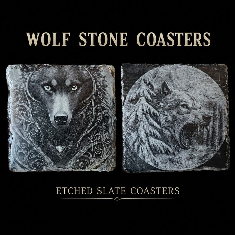 Wolf Stone Coaster Wolf Stone Coaster