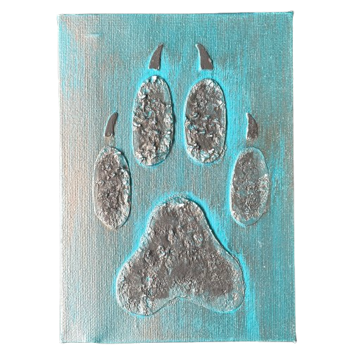 Textured Wolf Paw Painting Textured Wolf Paw Painting