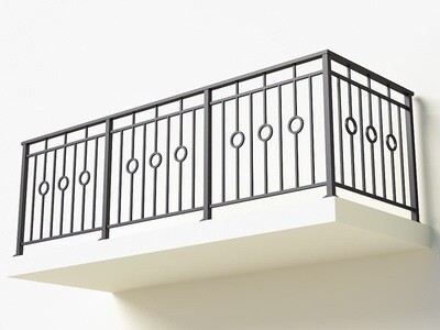 Балконное ограждение из металла арт. Г1826