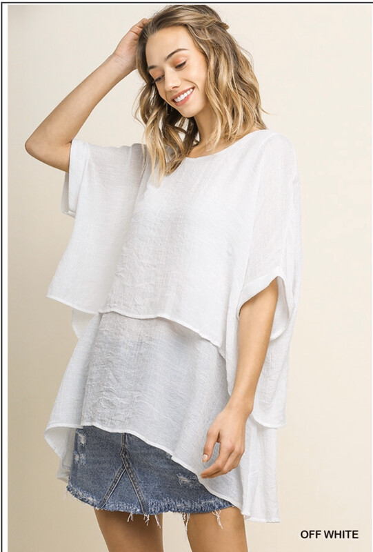Plus Shirt-In White And Pink
