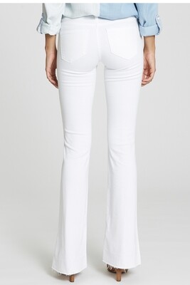 Jeans-Dear John Rosie white flare mid rise released hem