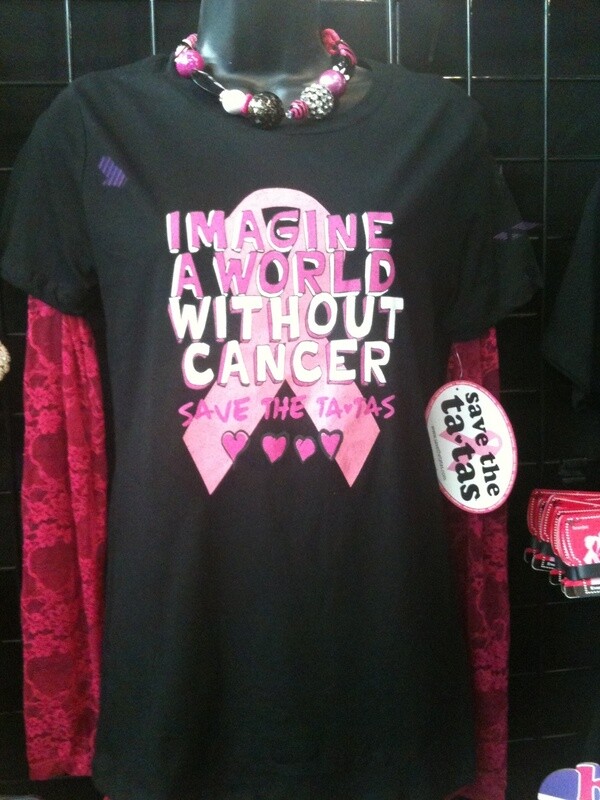 Tee-save the Ta Ta&#39;s imagine a world without cancer