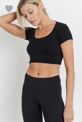 Shirt-Half Shirt/Bra in black and white