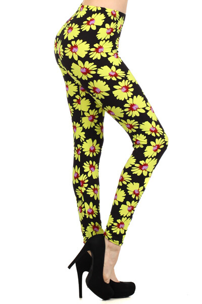 Leggings, daisy print