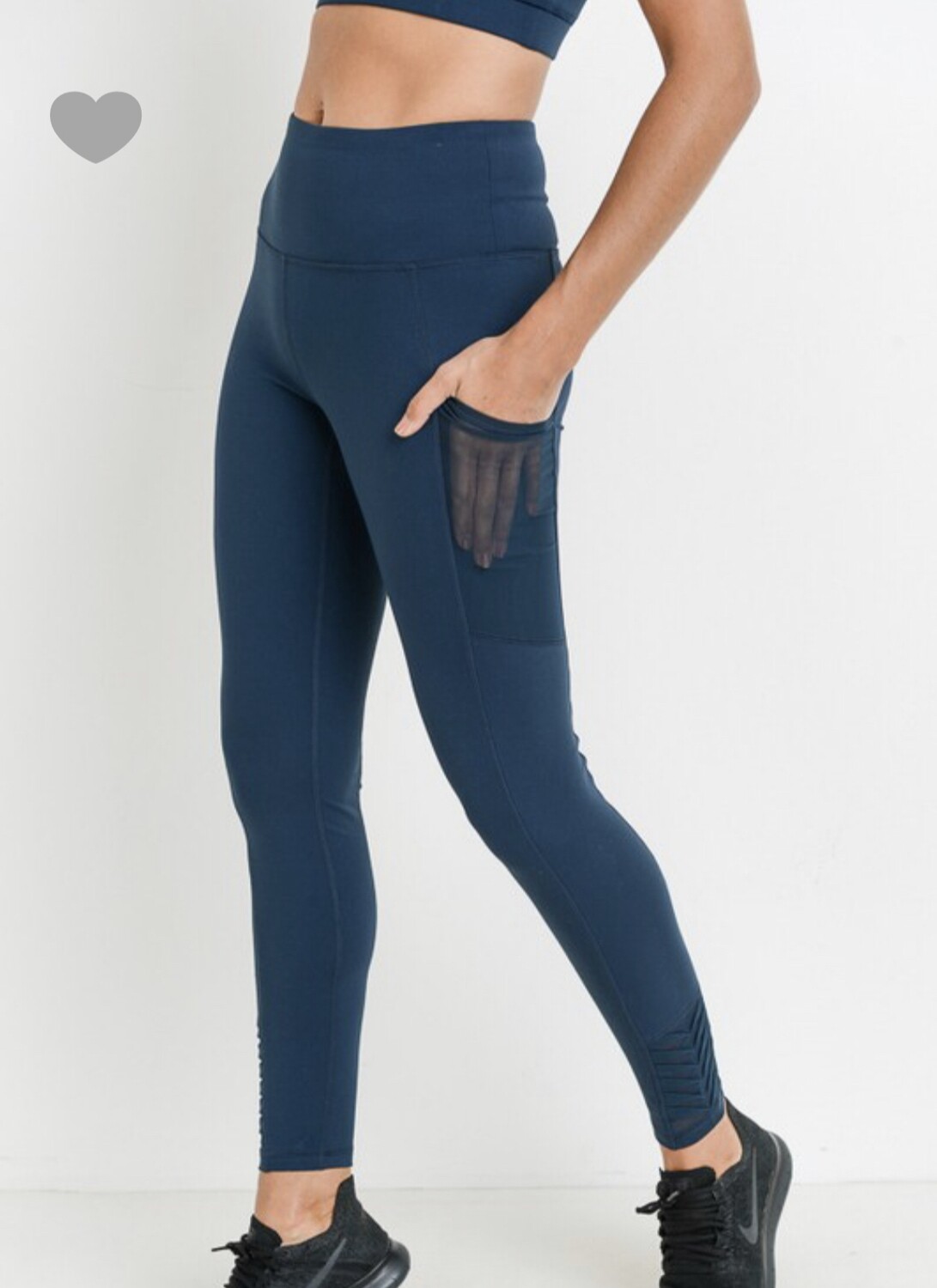 Leggings-Black and Turquoise with pockets