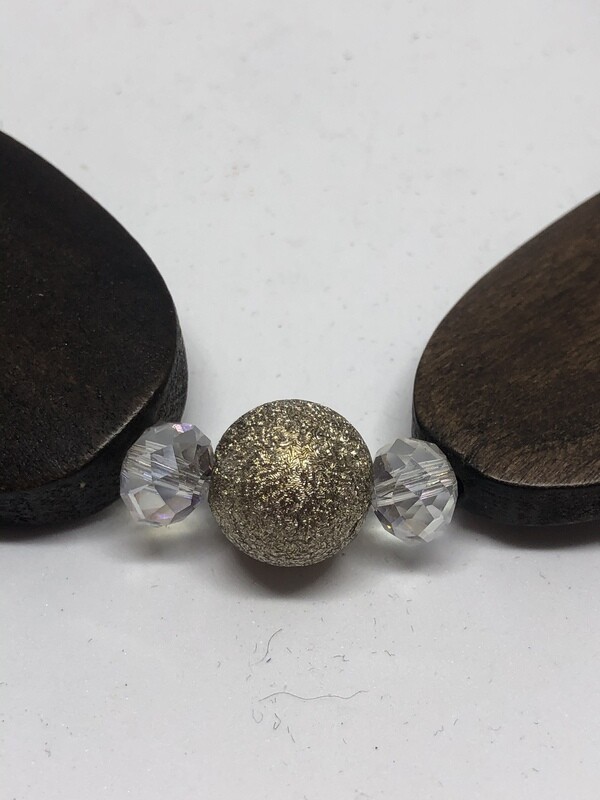 Necklace, Brown wooden beads