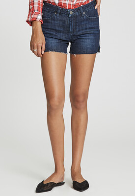 Shorts-Dear John Julian High-rise shorts in Black denim with slits on side and frayed hem