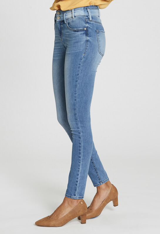 Jeans-Dear John Skinny High rise jeans. Two Tone Double Waistband Denim