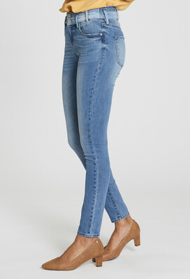 Jeans-Dear John Skinny High rise jeans. Two Tone Double Waistband Denim