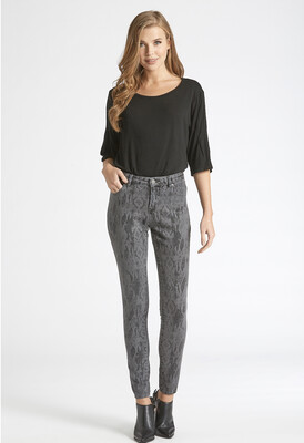 Jeans-Dear John Gisele Skinny High-rise Ankle Snake print Gray