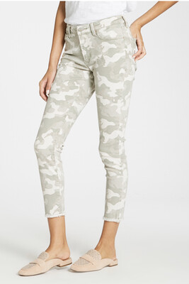 Jeans-Dear John Gisele Skinny High-rise Ankle Fray Hem, Light Camo