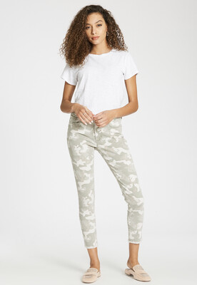 Jeans-Dear John Gisele Skinny High-rise Ankle Fray Hem, Light Camo