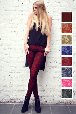 Leggings, Jeggings In Maroon Only