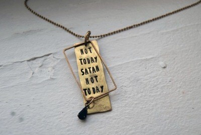 Necklaces-metal with stamped sayings (many To Choose From)
