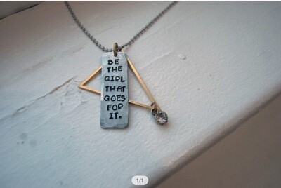 Necklaces, Metal With Stamped Sayings In Gold And Silver (several Choices Of Sayings)