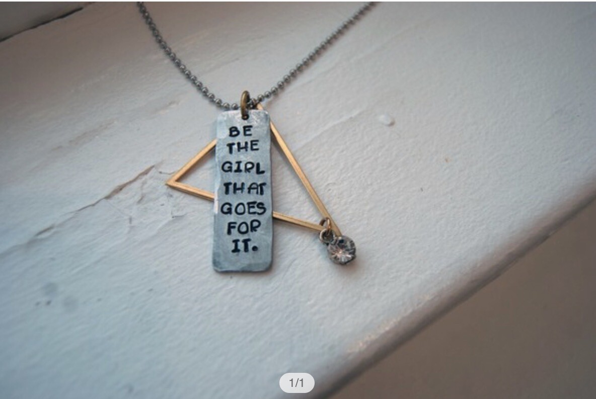 Necklaces, Metal With Stamped Sayings In Gold And Silver (several Choices Of Sayings)
