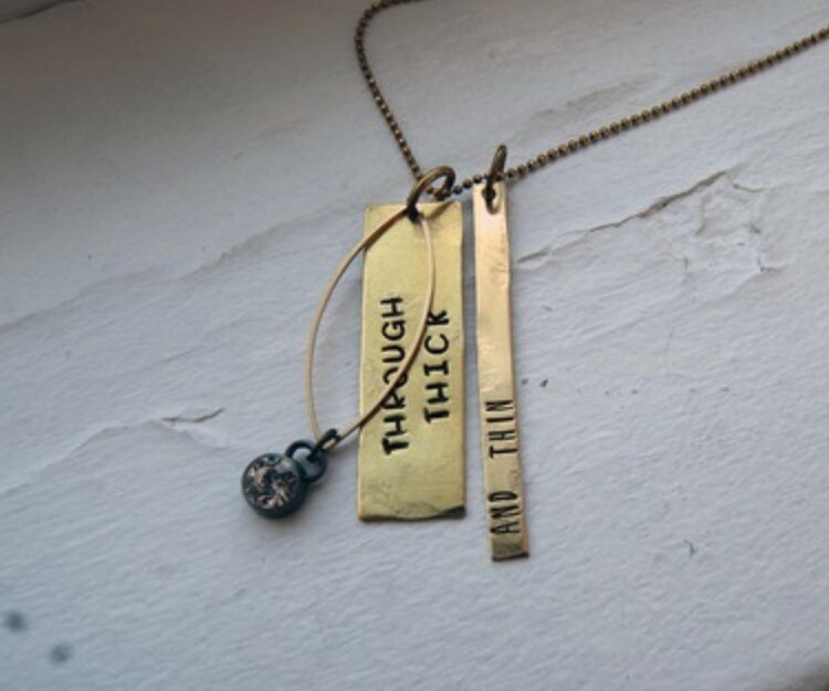 Necklaces-metal with stamped sayings (many Choices Of Sayings)