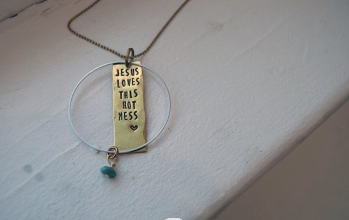 Necklaces-metal with stamped sayings (many To Choose From)