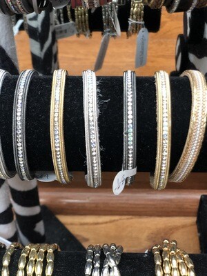 Bracelet-in Gold And Silver With Magnetic Closure With Diamonds