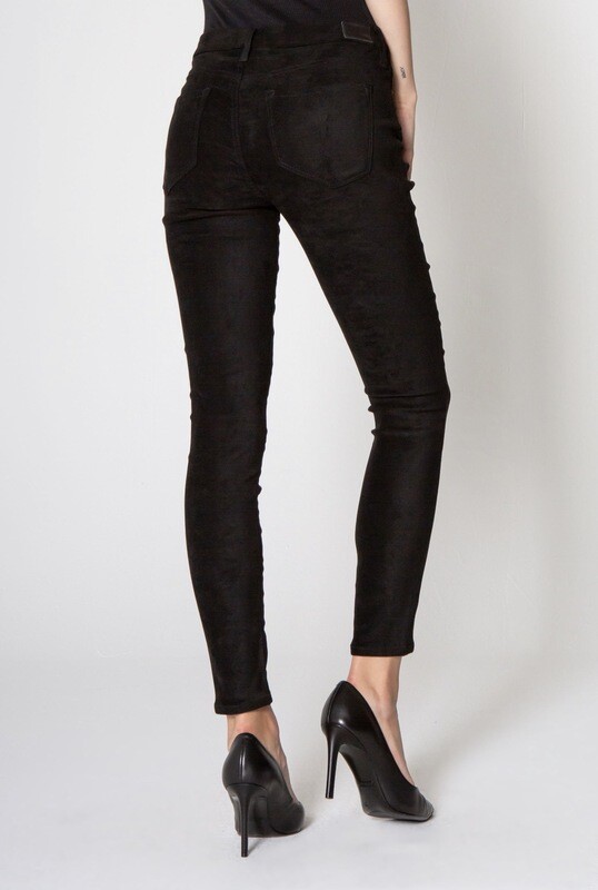 Jeans-Gisele Black Soft Brushed Velvet Feel