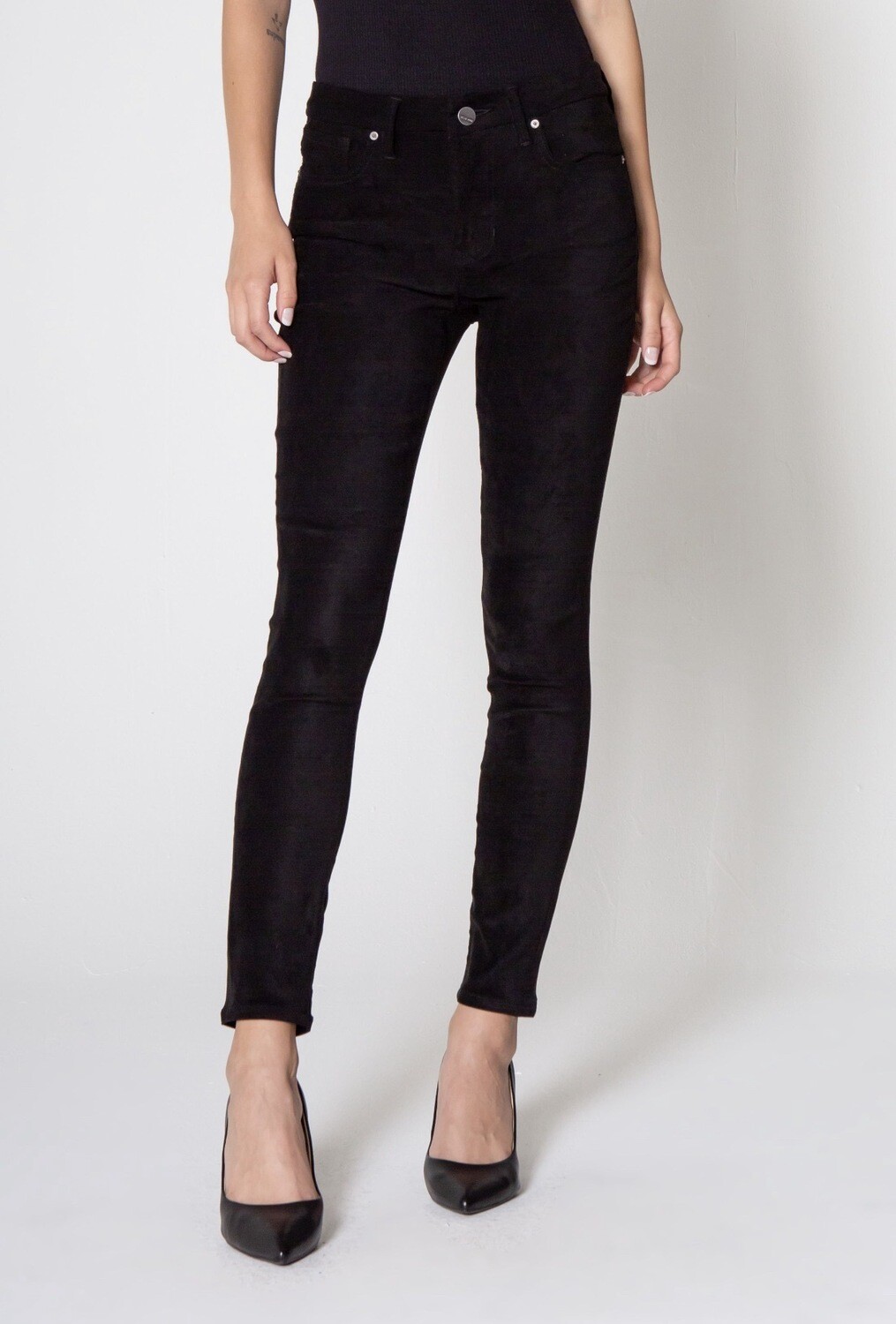 Jeans-Gisele Black Soft Brushed Velvet Feel