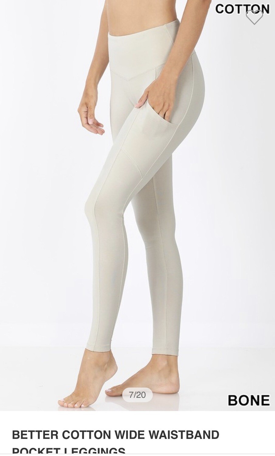 Legging With Pocket In Bone Color