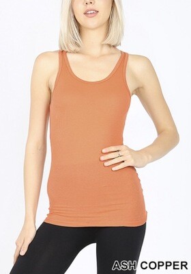 Tank Top-Racer Back Tank In Three Colors