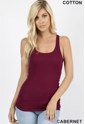 Tank Top-Racer Back Tank In Three Colors