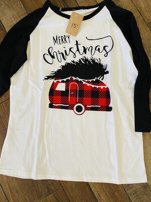 Tee’s-baseball styles with Christmas designs