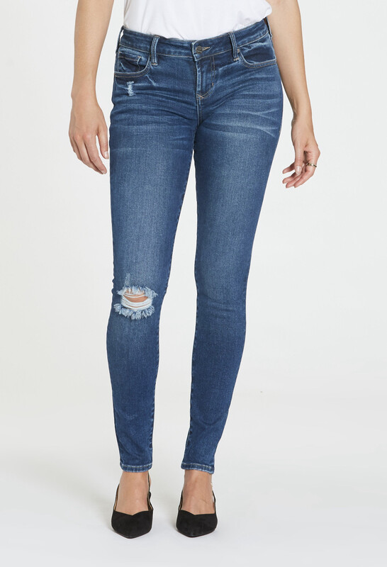 Jeans-Dear John Joyrich Skinny Mid-rise Comfort Destruction On Knee.  Full Length