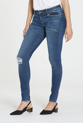 Jeans-Dear John Joyrich Skinny Mid-rise Comfort Destruction On Knee.  Full Length