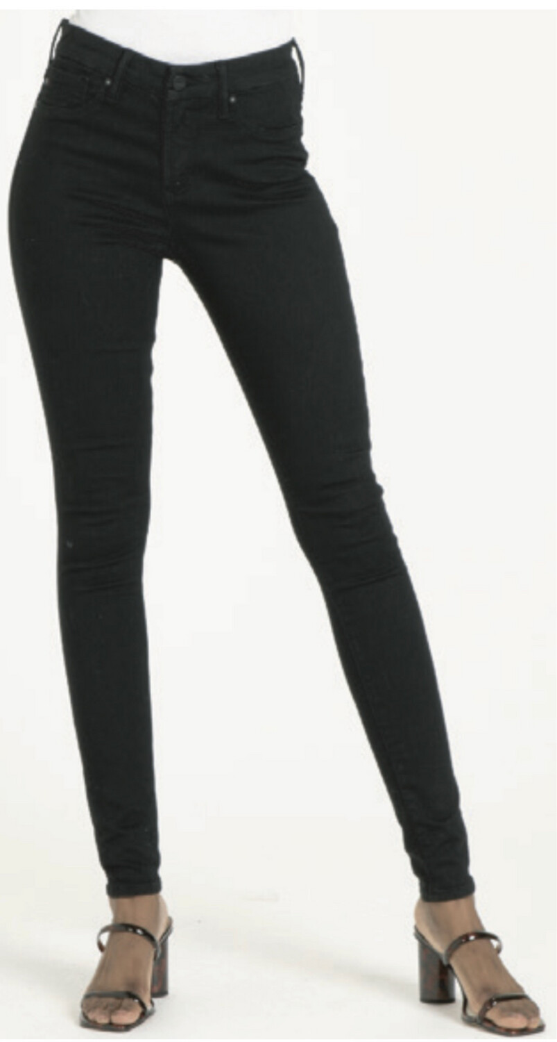 Jeans-Dear John-Gisele Black Arrow-Black Skinny High rise jeans. 