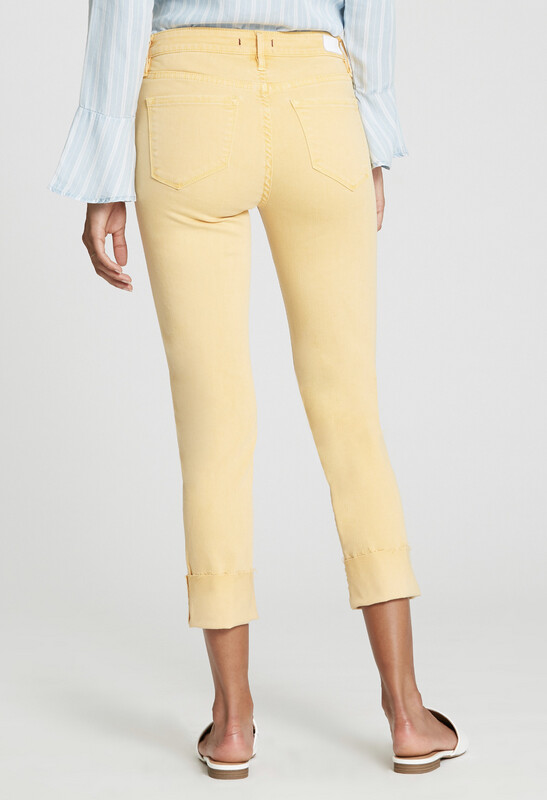 Jeans-Dear John-Blair High Rise Cuffed Colored Jeans-Yellow, Tan, Denim, White And Tangerine 