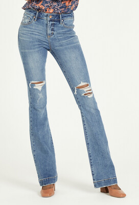 Jeans-Dear John Capetown Jaxtyn Boot Cut brushed Denim High Rise, Destruction