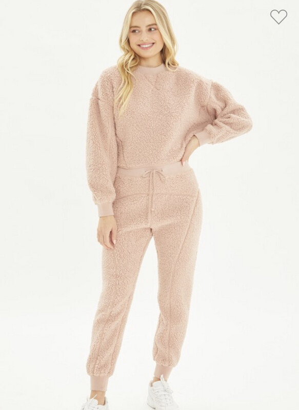 Set-Mauve Cozy Warm Two-piece Lounge Wear