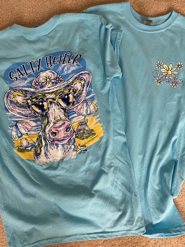Tee-Sassy Frass Tees In Several Colors And Prints All Size Small 100% Heavy Cotton Gildan Tees