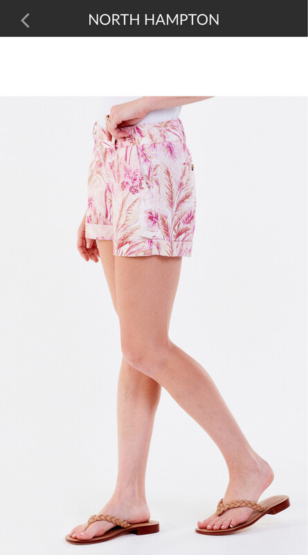 Shorts-Dear John Hamptons-cuffed 3 &amp; 1/2 inch inseam In Pink Tropic Print
