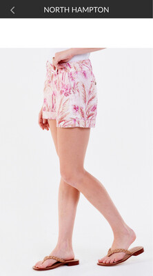 Shorts-Dear John Hamptons-cuffed 3 &amp; 1/2 inch inseam In Pink Tropic Print