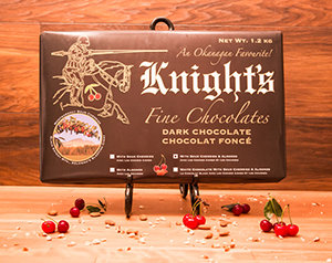 10 Knight's Chocolate 1.2 kg Dark with Cherries & Almonds