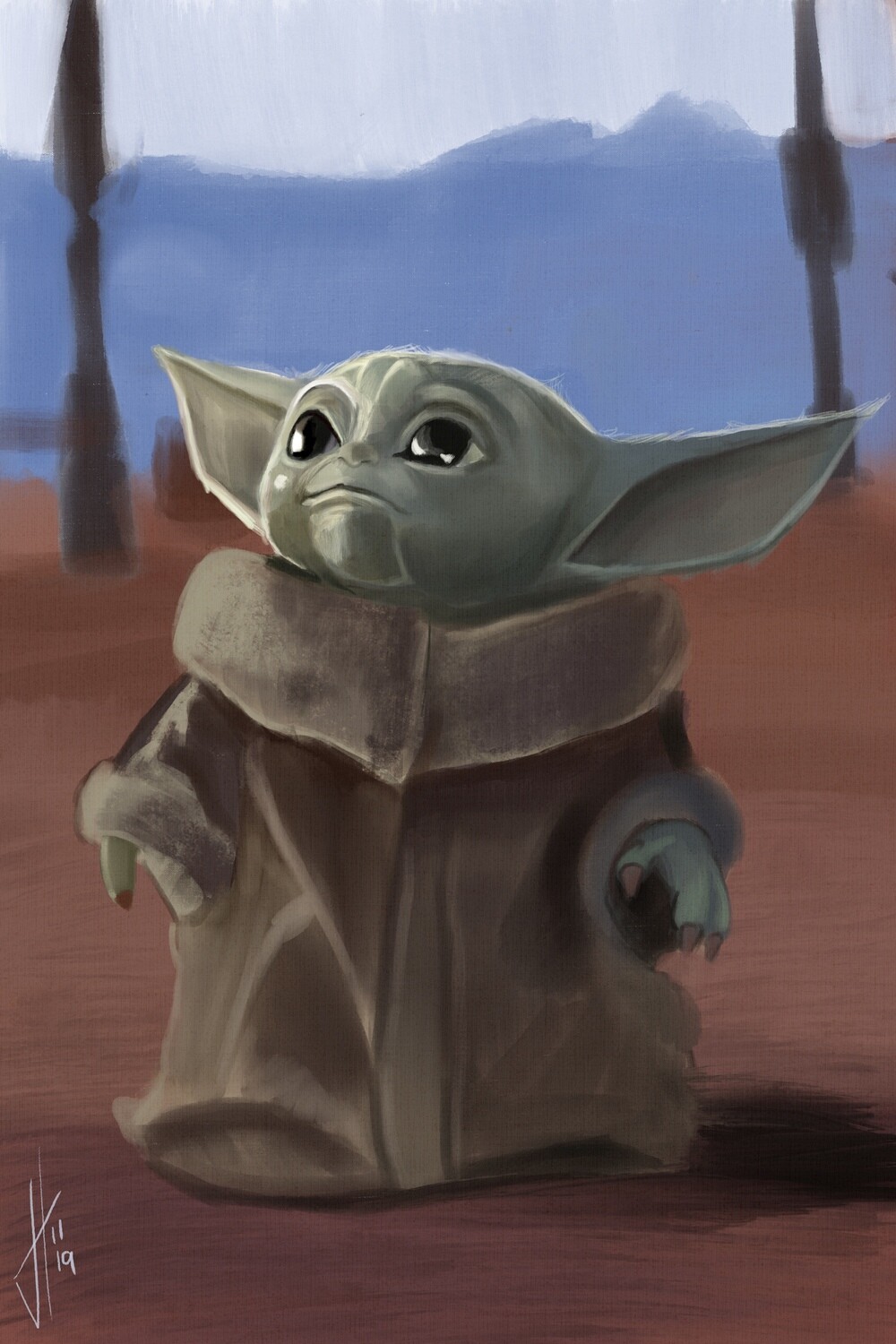 Baby Yoda The Child Mandalorian Art Print Baby Yoda The Child Mandalorian Art Print