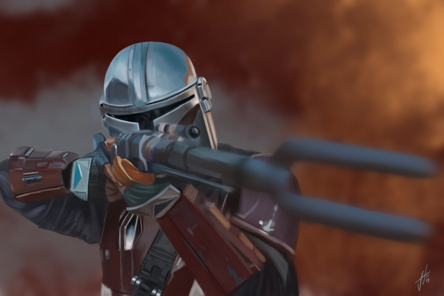 The Mandalorian Art Print The Mandalorian Art Print