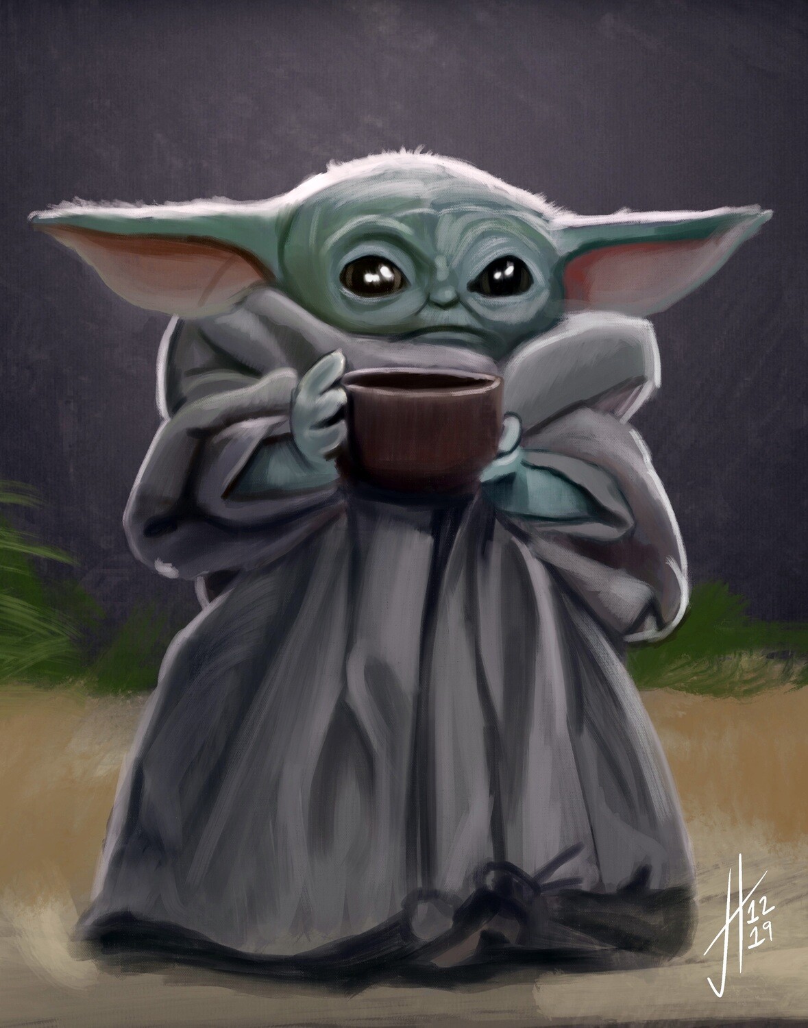 Baby Yoda The Child Mandalorian Art Print Baby Yoda The Child Mandalorian Art Print